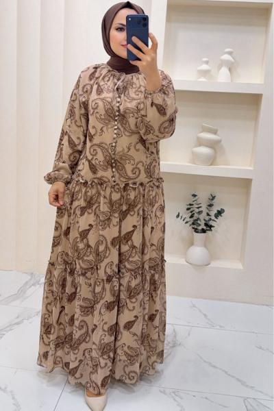 Elbise Şifon Ebru Vizon