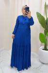 Elnise şifon Esmira Saks Mavisi