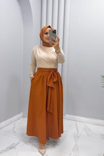 Etek pileli Zelal Taba