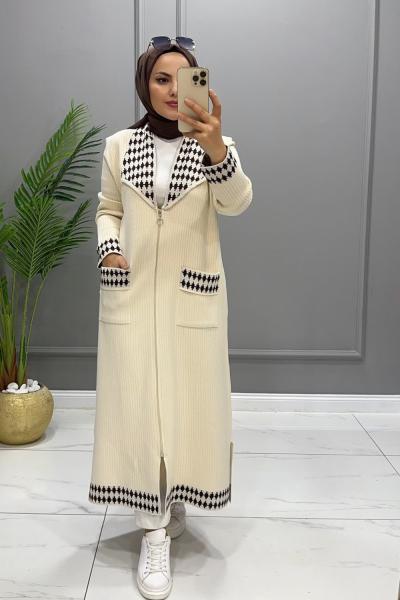 Hırka Triko  Selen Krem