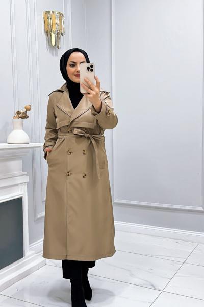 Kap Bondik Azra Astarlı Uzun Krem