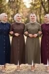 Kap Düğmeli Şirin Bordo