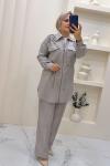 Melisa Üçlü Takım Gri