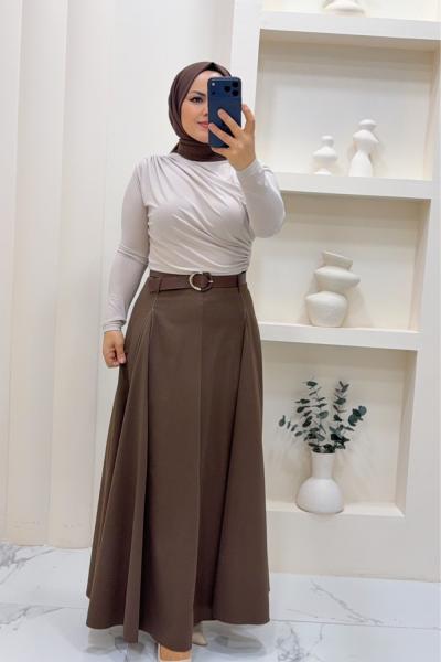 Şevval Etek Kahverengi