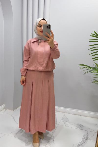 Takım etekli Sema Pembe