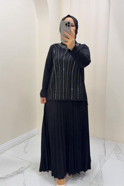 Takım Etekli Leyla Siyah