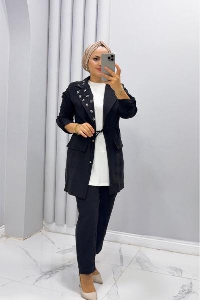 Takım ikili Kupra tensel Lara Siyah