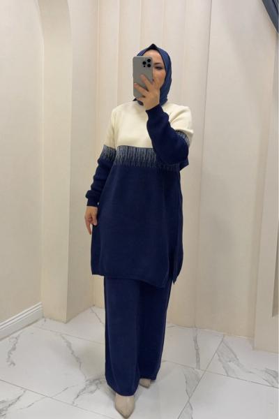 Takım ikili yağmur Lacivert