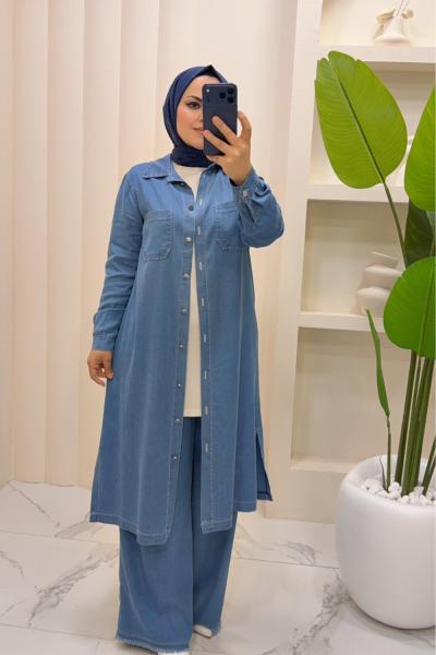 Takım Kot Reyhan  Açık Mavi