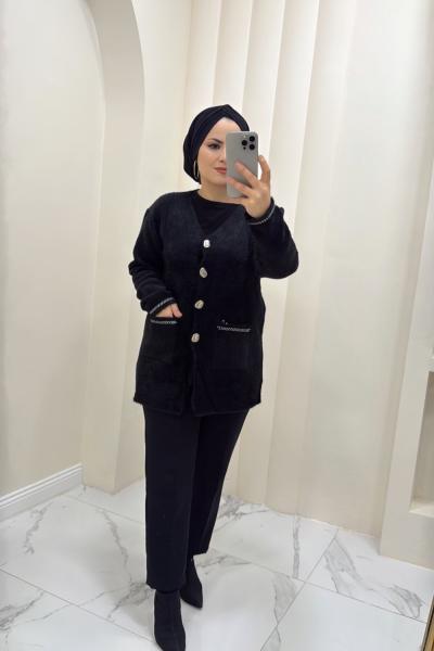 Triko hırka zülal  Siyah