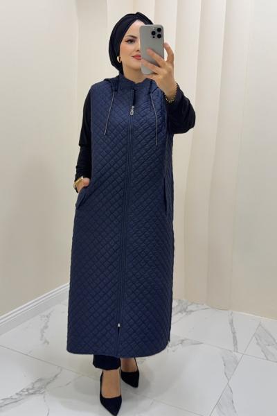 Yelek kapitone Asude Lacivert