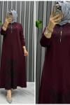 Alev elbise  Bordo