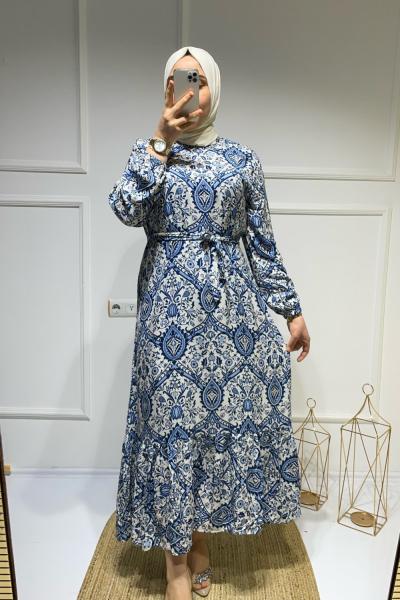 Dilara elbise  Mavi