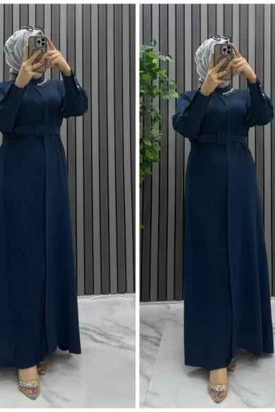 Mısra elbise  Petrol Yeşili