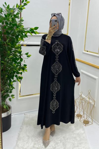 Parla elbise Siyah