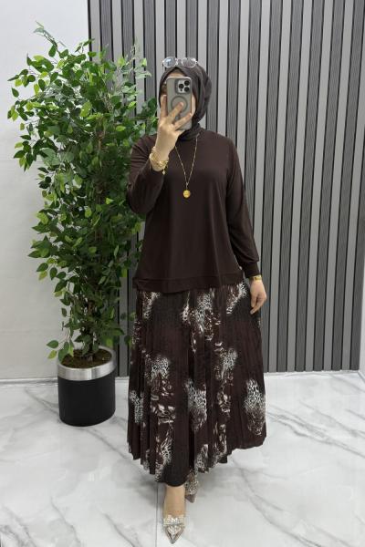 Vanessa takım Kahverengi