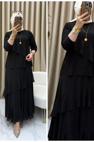 Zehra takım Beyaz Siyah