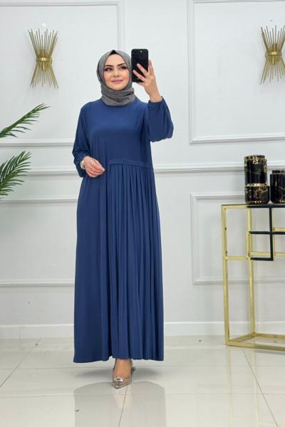 GONCA ELBİSE-İNDİGO MAVİ