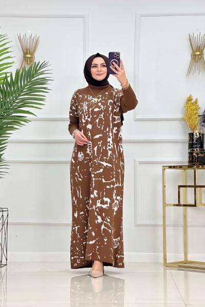 KARACA TRİKO ELBİSE-CAMEL Camel