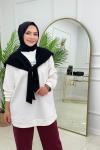LİYA PARÇALI OMUZ ATKI - SİYAH Siyah