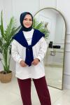 LİYA PARÇALI OMUZ ATKI - LACİVERT Lacivert