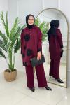 MELEK TRİKO TAKIM - BORDO Bordo