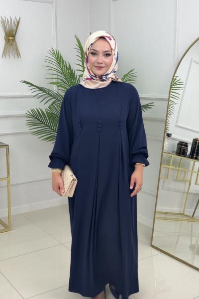 MERVE ELBİSE - LACİVERT Lacivert