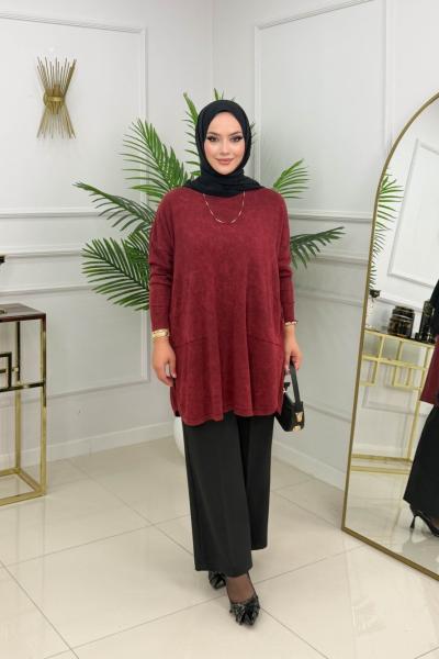 NAZ TRİKO TUNİK-BORDO Bordo