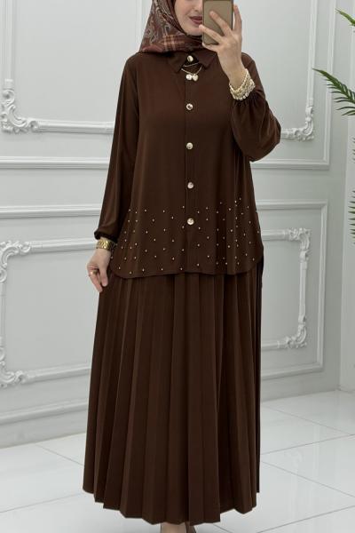 Hesna Etek Takım Acı Kahve