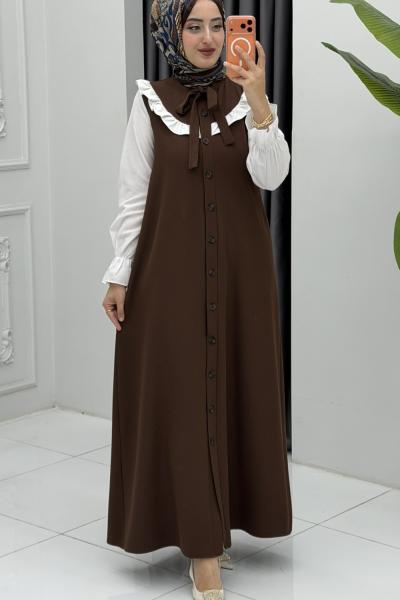 Matmazel Elbise Kahverengi