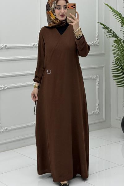 Mihri Namaz Elbise Kahverengi