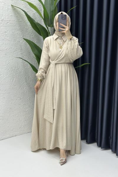 Bukre Elbise Taş Rengi