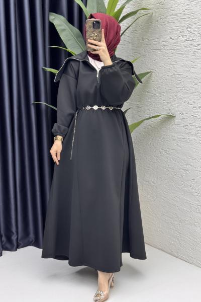 Defne Elbise Tesettür Giyim  Siyah