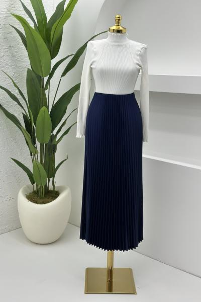 Deri Görünümlü  Lacivert