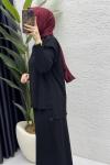 Dilan Etekli Takım Tesettür Giyim  Siyah