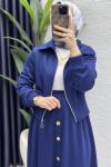 Dilruba Etekli Takım Tesettür Giyim  İndigo