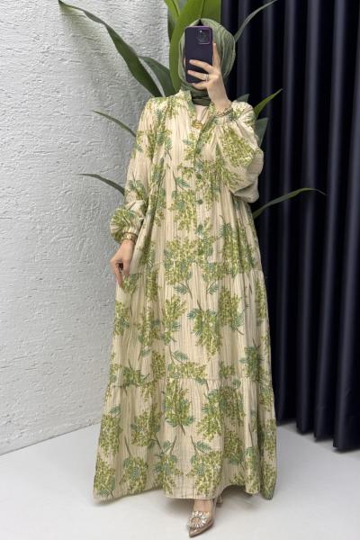 Dilşah Elbise Tesettür Giyim Yeşil