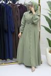 Efla Elbise Tesettür Giyim  Haki