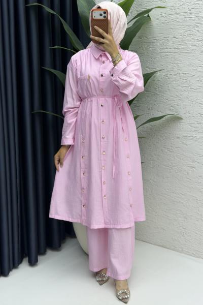 Erçil Pantolon Takım Pembe