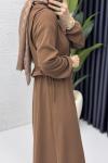 Feriha Elbise Tesettür Giyim  Kahve