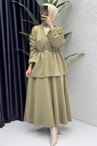 Füsun Takım Tesettür Giyim  Yeşil