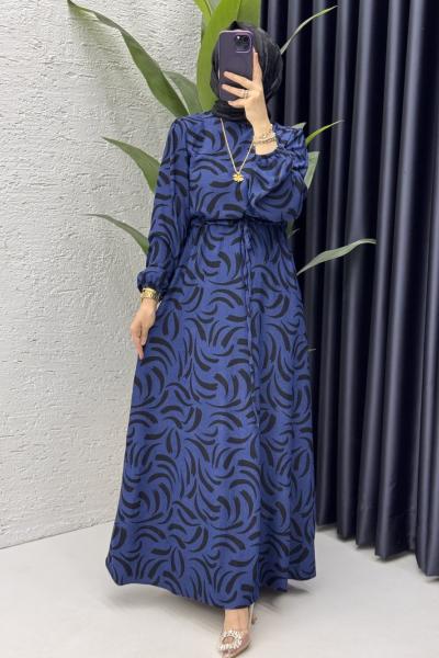 Hanne Elbise Tesettür Giyim Lacivert