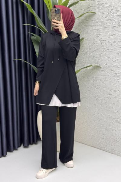 Hülya Takım Tesettür Giyim  Siyah