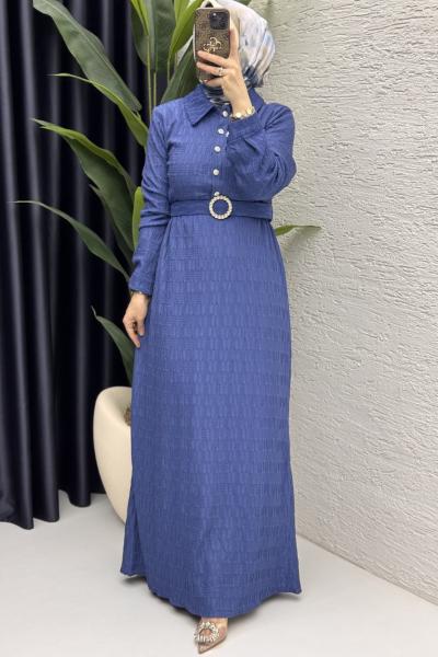 İncilay Elbise  İndigo