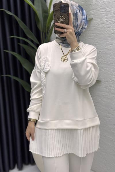 Lâl Takım Tesettür Giyim  Ekru