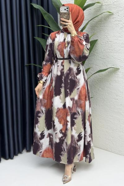 Lerzan Elbise Tesettür Giyim  Kiremit