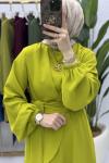 Mahinur Takım Tesettür Giyim  Yağ Yeşili