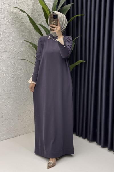 Matmazel Elbise Tesettür Giyim  Füme