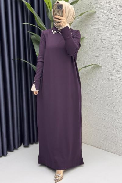 Matmazel Elbise Tesettür Giyim  Mürdüm