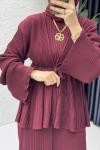 Mehru Elbise Tesettür Giyim  Bordo